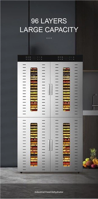 100 kg 96 alustaa sähköinen ruostumaton teräs kaupallinen Beef Jerky Dehydrator